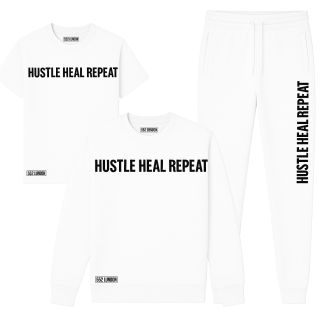 Huslte Heal Repeat 3 Piece Suit White