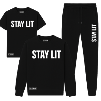 STAY LIT 3 Piece Suit Black