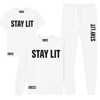 STAY LIT 3 Piece Suit White
