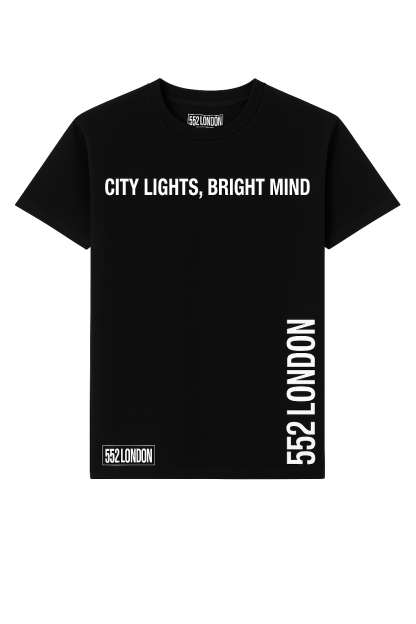 City Lights Bright Mind Black T-Shirt