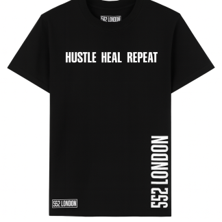 Hustle Heal Repeat Black T-Shirt