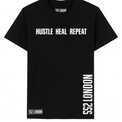 Hustle Heal Repeat Black T-Shirt